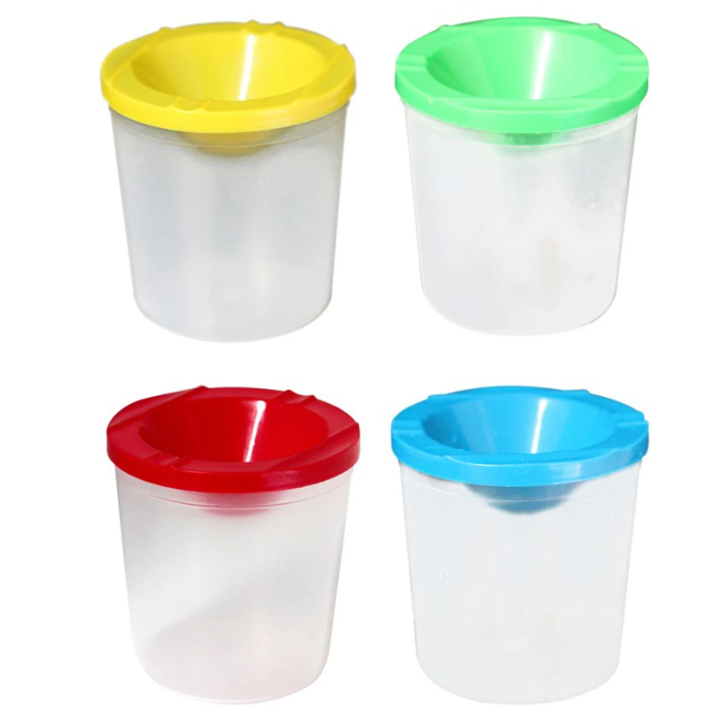 

10pcs Washable Painting Cups Kids Drawing Tools Lightweight Durable Random Colors Art Class Home Use Easy Clean