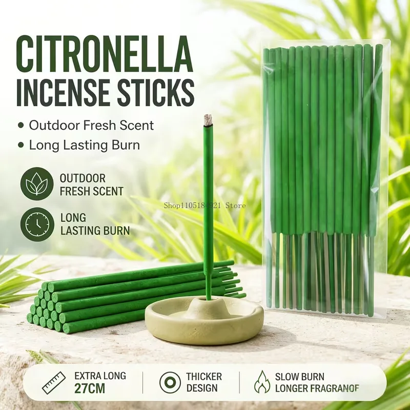 Clove Incense Stick Coarse Bamboo Incense Stick Lemon Grass Yoga Tea Ceremony Calm Mind Purify Air Relieve Stress Joss Stick
