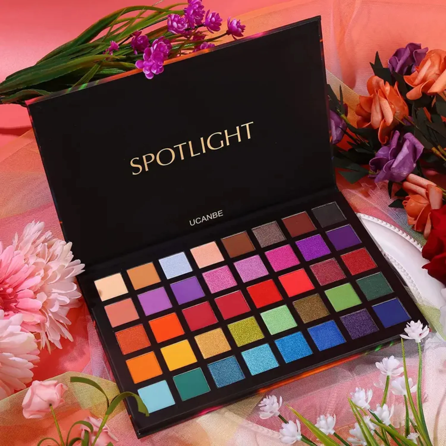 Elevate Your Look with UCANBE Makeup Spotlight Eyeshadow Palette - A Diverse Collection of 40 Stunning, Vibrant Matte and Shimme