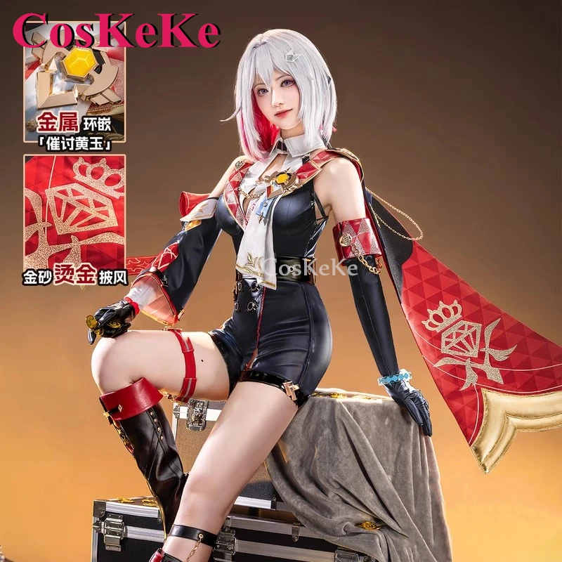 CosKeKe Topaz Cosplay Anime Game Honkai: Star Rail Costume Gorgeous Sweet Combat Uniform Halloween Party Role Play Clothing S-XL