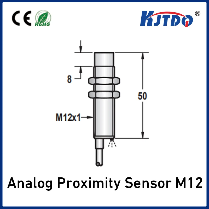 M18 Current Output Voltage Output PNP Analog Inductive Proximity Sensor 36V 22V 24V Metal shielded Sn 7mm