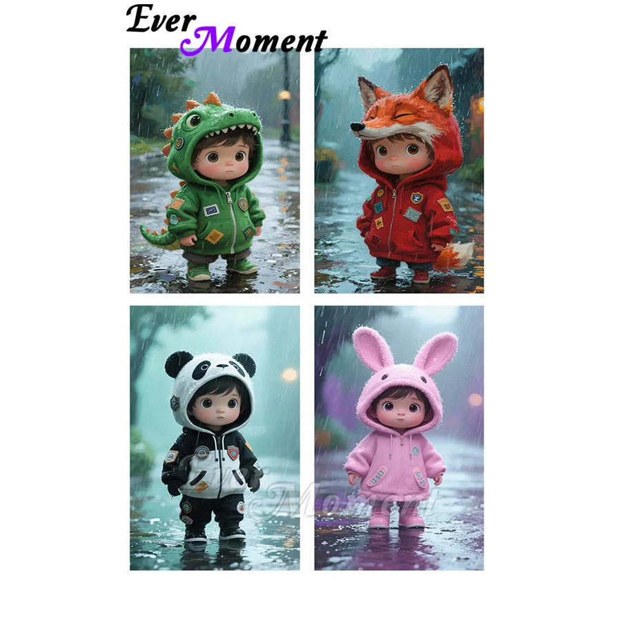 

Мозаика в мультяшном стиле 5D DIY Милый мальчик в виде животного Пальто Алмазная картина Полный квадратный дрель Настенный декор ручной работы для дома ASF2933