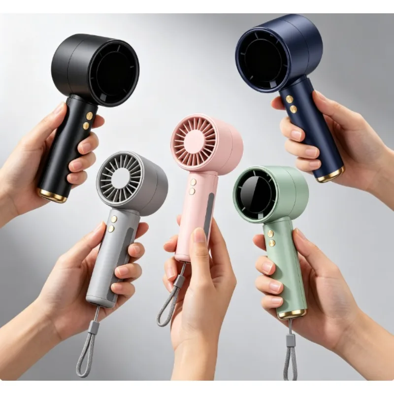 2026 New High-speed Mini Handheld Small Fan, 100 Speed Small Air Cannon USB Charging Endurance Turbo Portable Outdoor Fan gifts