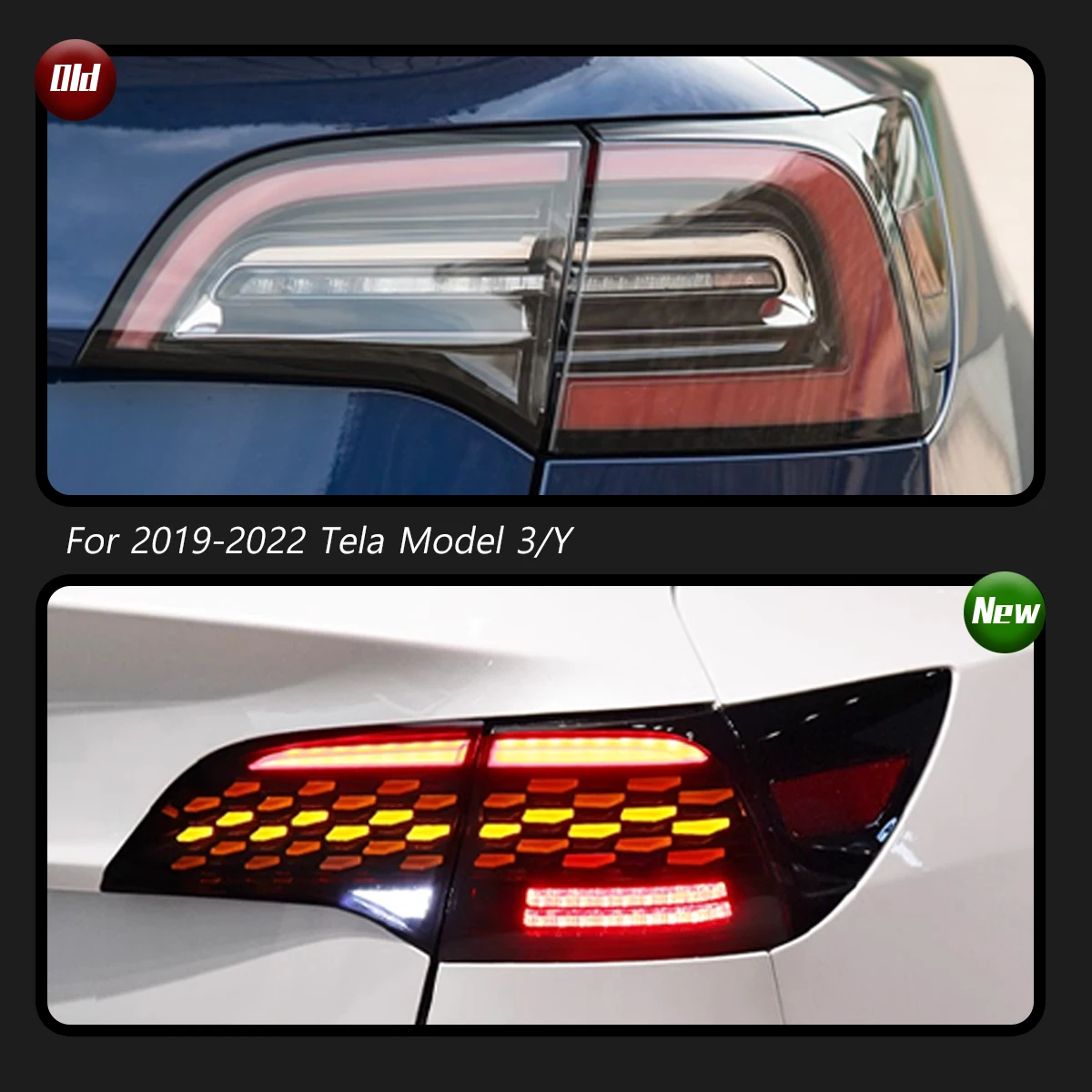 Car Lights For Tesla Model 3/Y 2019-2022 Taillight LED Projetor Tail Lamp Daytime Running Light Automotive Accessories