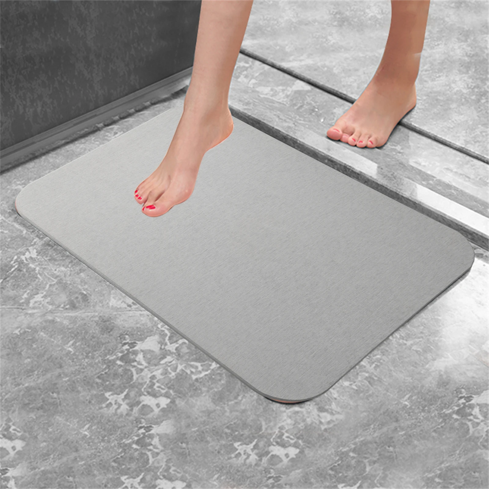 Comfortable Non-slip Bath Mat Doormat Bathroom Mat Absorbent Diatomite Doormat Multi-functional Mat Porous Structure