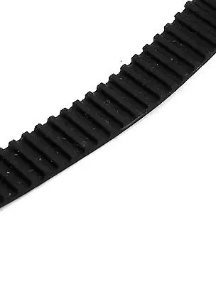 T2.5x200 80 Teeth 10mm Wide Rubber Cogged Industrial Timing Belt Black 7.9