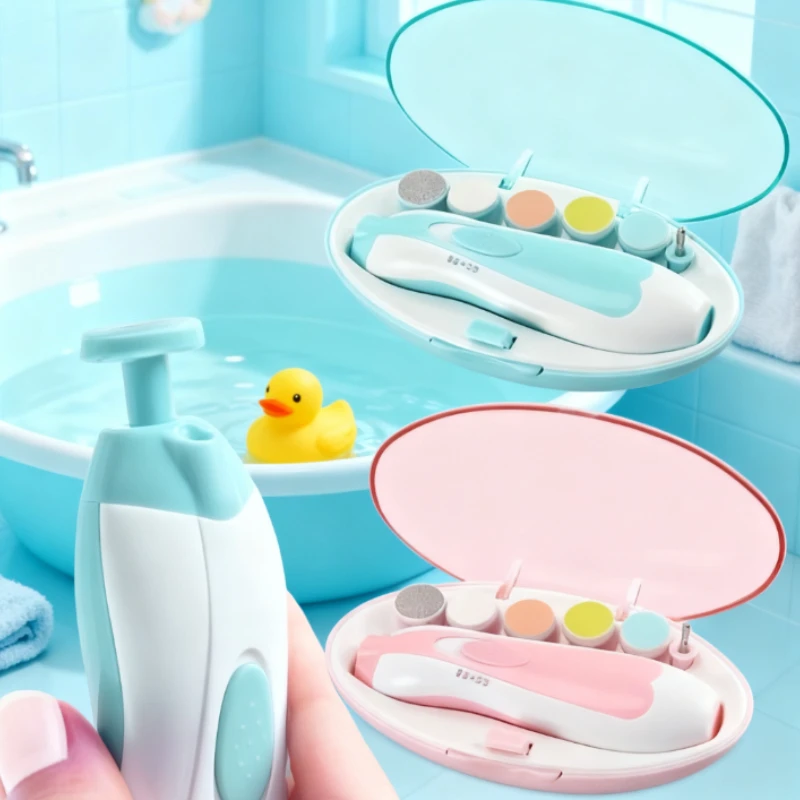 Infant Electric Nail Care Kit  Safe Fingernail Trimmer & Polisher, Multifunctional Manicure Tool for Baby & Kids