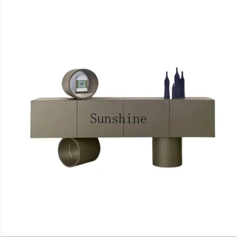 

Simple and modern creative dining side cabinet entry, hotel bedroom side, Nordic minimalism, wabi sandy wind