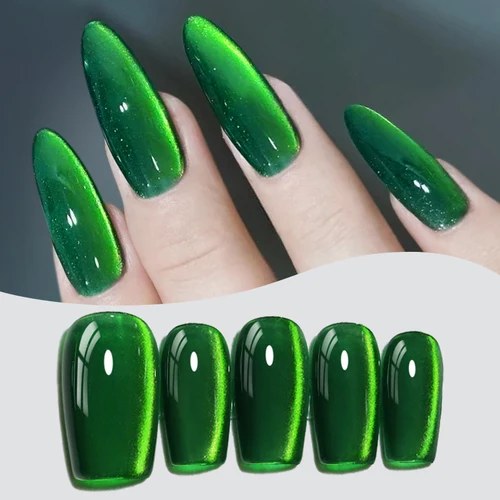 BORN PRETTY 10ml gato verde Imperial esmalte de uñas de Gel magnético Primavera Verano cuentas de vidrio brillantes remojar decoración navideña