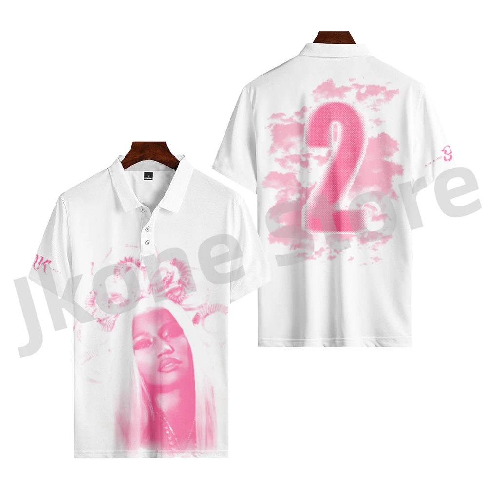 

Nicki Minaj PF2 Merch Рубашки Поло Розовая пятница 2 футболки для женщин и мужчин модные повседневные футболки с коротким рукавом