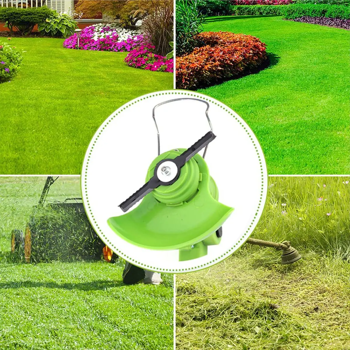 HITL Grass Trimmer Replacement Blade Cordless Lawn Edger Brush Cutter Blade Heads Accessories for Cordless Stringless Trimmer