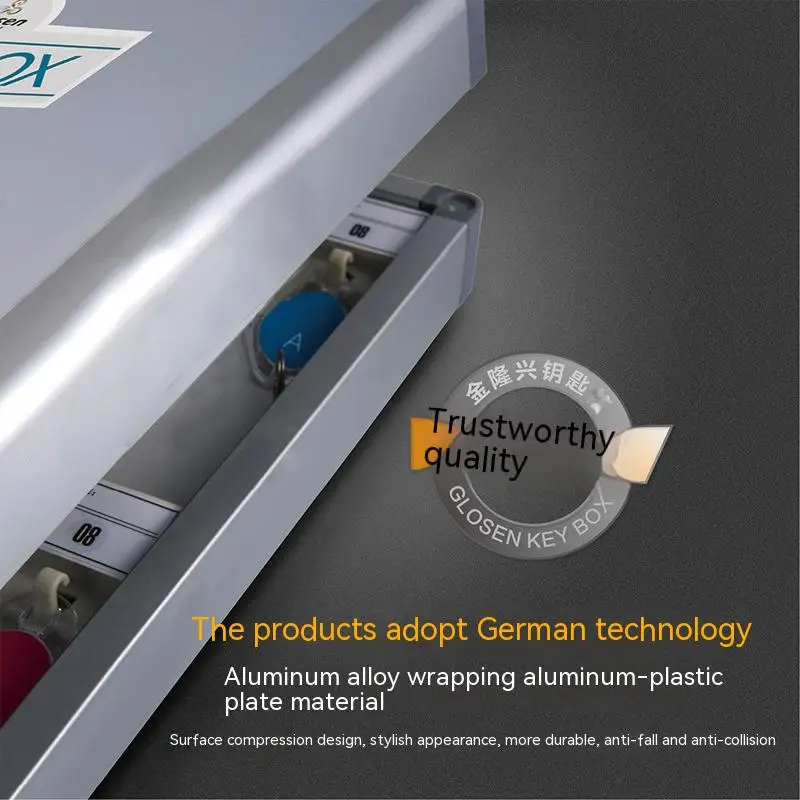 Aluminum alloy Key Cabinet Wall Mounted Security Management Keybox Storage Safes Contains key cards For Company Home Office