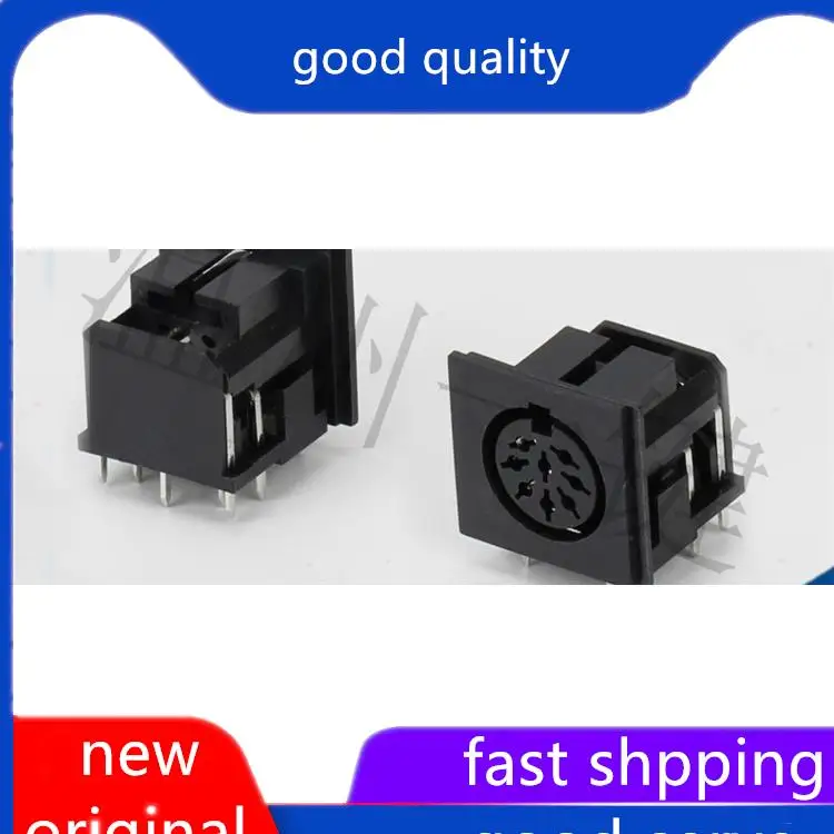 10pcs original new DS-8-04 square SD terminal connector, large 8-core 10 pin socket, 8PIN pin DIN female base