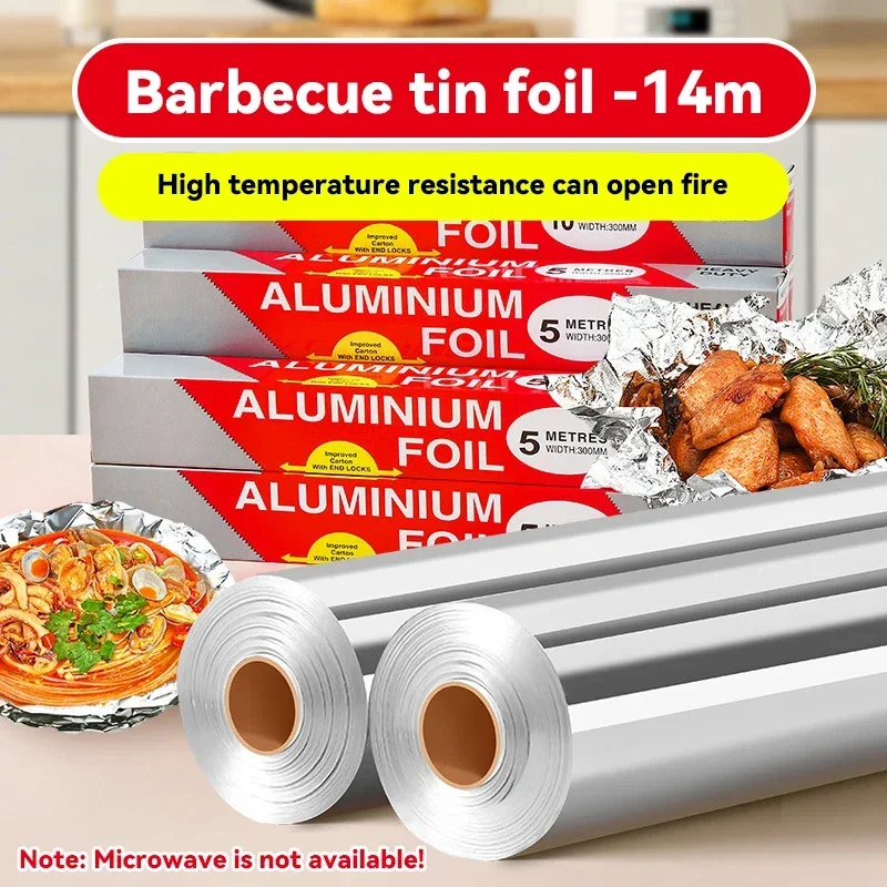 

BBQ Aluminum Foil Oven Home Economical Packaging Air Fryer Tin Foil Barbecue Meat Baking Tray Paper Kitchen Baking Grease Paper