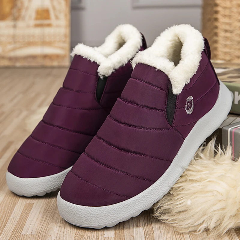 Snow Women Boots Soft Shoes For Women Fur Women Shoes Keep Warm Ankle Boots Plush Shoes Woman Platform Winter Boots Botas Mujer