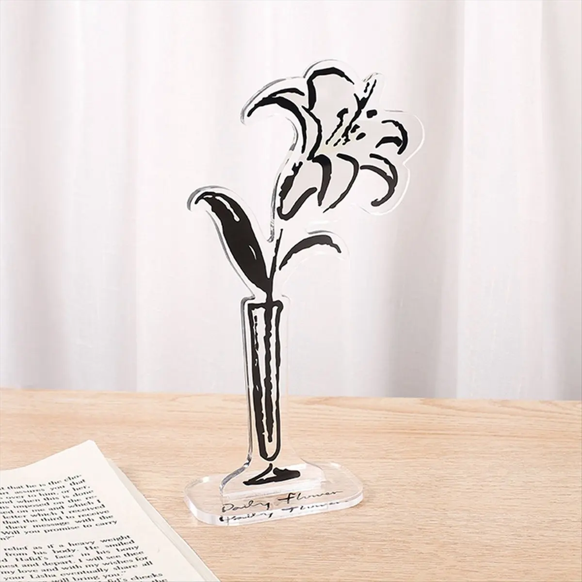 NewABNR Flower Ornament Note Clip Advanced Dark Wind Flower Convenience Folder File Message Photo Message Ornament D