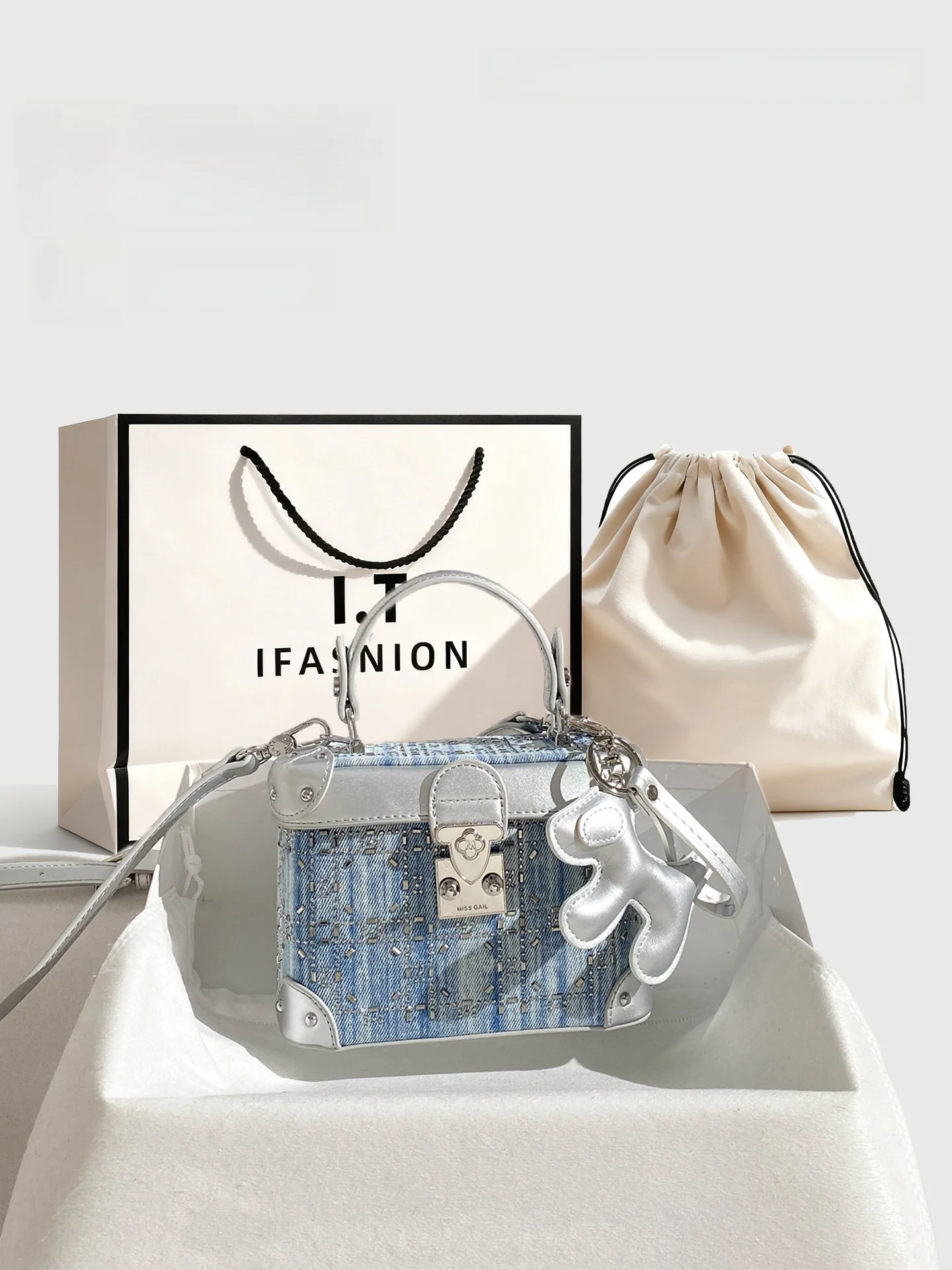 it-genuine-leather-denim-glitter-handbag-ladies-2026-new-stylish-commuter-single-shoulder-crossbody-bag-soft-handle-square-shape