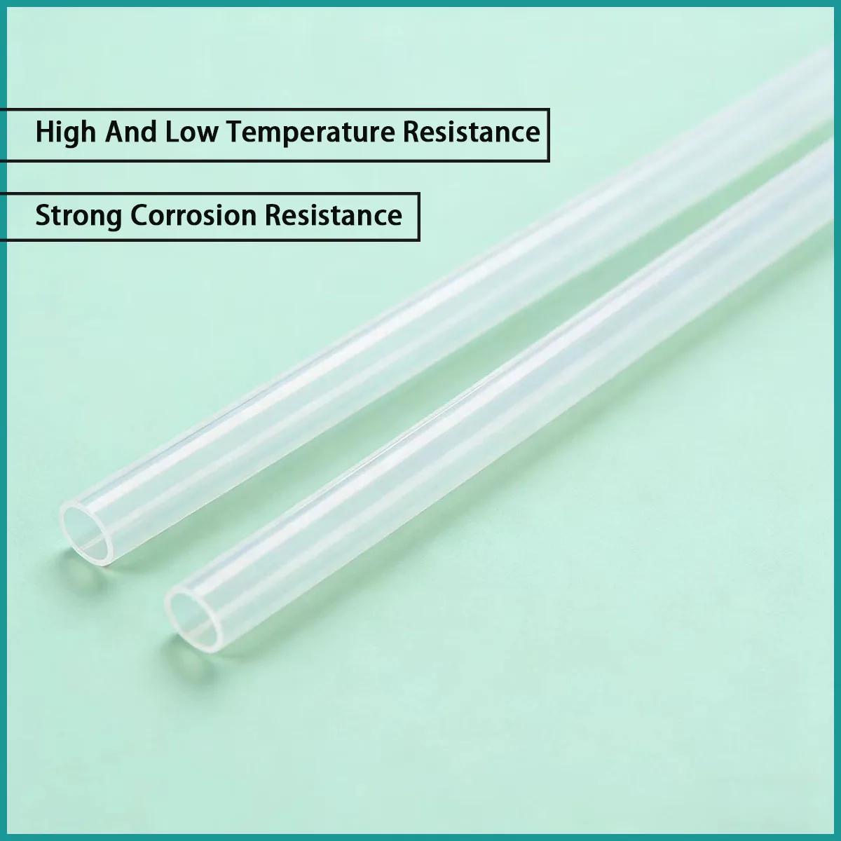 Transparent PTFE hose with an inner diameter of 0.8-10mm is used in chemical, medical, laboratory, and other industries