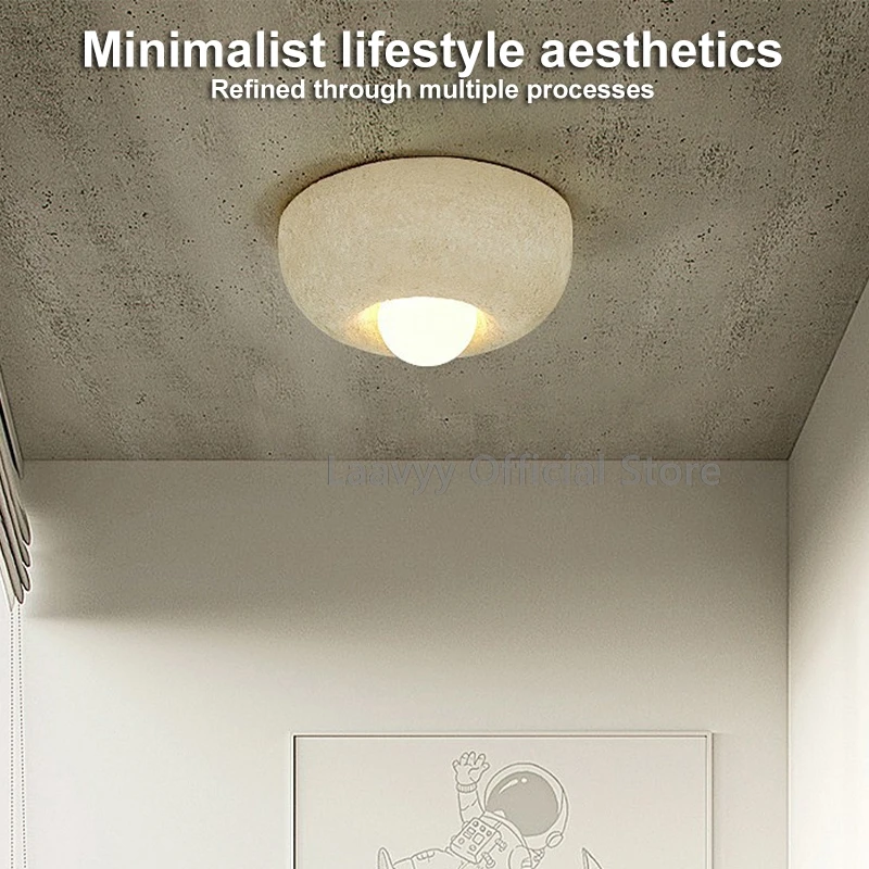 Wabi-sabi Simple Living Room Bedroom Study Ceiling Lamp LED Porch Corridor Ceiling Lights Creative Room Interior Decorative Lamp