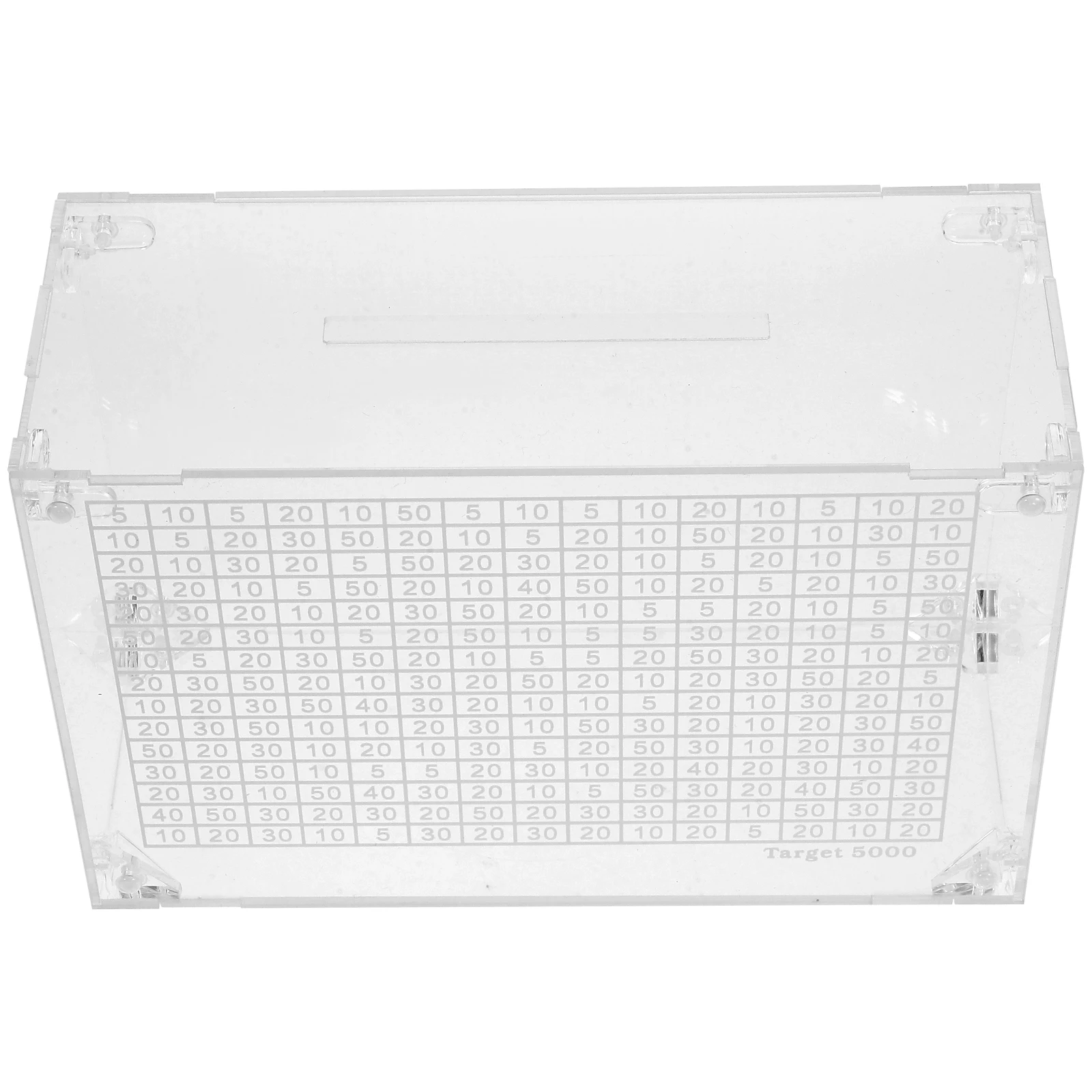 

Acrylic Money Saving Box Durable Transparent Coin Piggy Bank Cash Container Desktop Saving Pot for Home Office Decoration