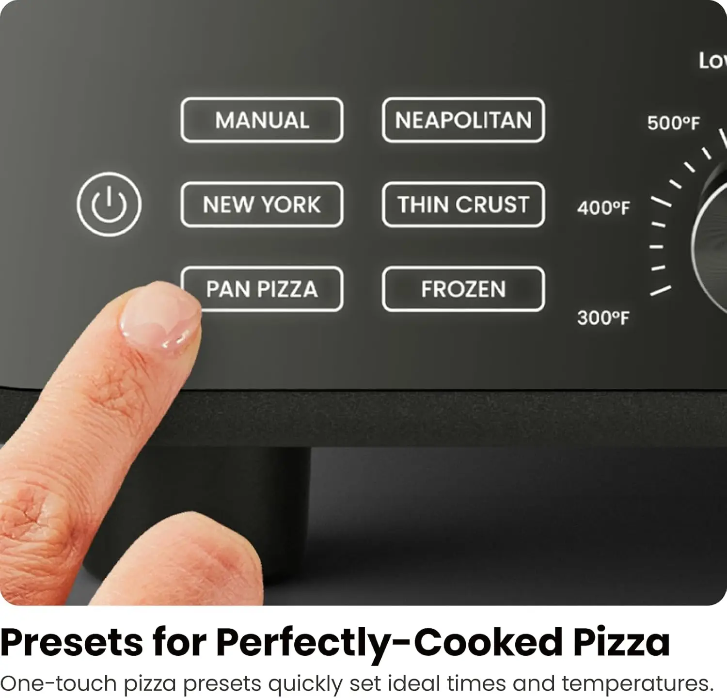 Pizzakofen für den Innenbereich – Bietet 12-Zoll-Pizzas in wenigen Minuten, erhitzt bis zu 800 ° F – Elektrischer Pizzabereiter für die Arbeitsplatte mit 5-Touchscr