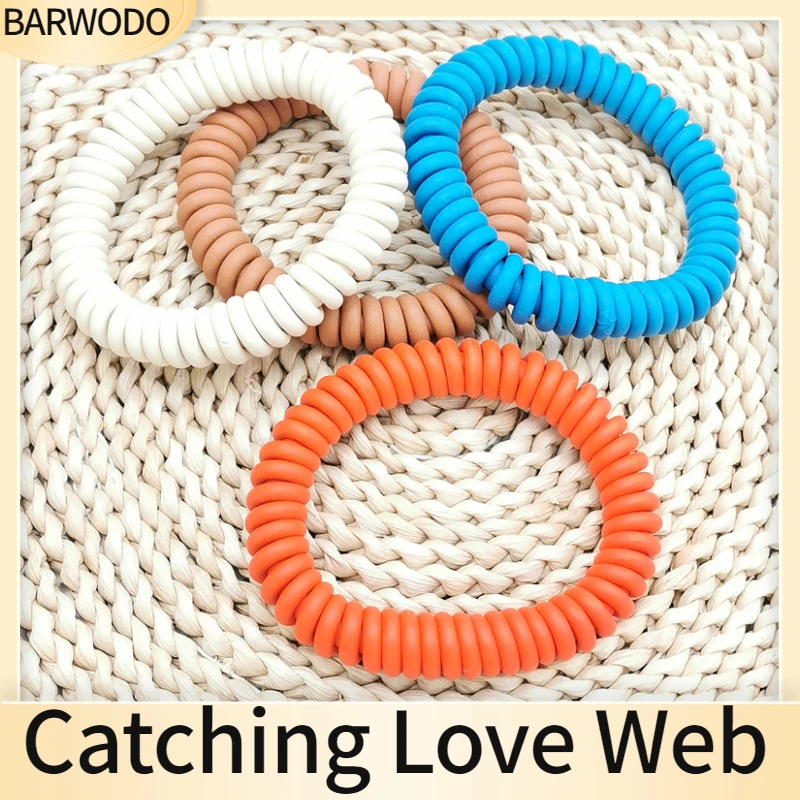 BARWODO Handmade Bracelets For Women Luxury Designer Bangle Boho Rubber Jewelry Kpop Charms Friendship Bracelets Gifts Wholesale