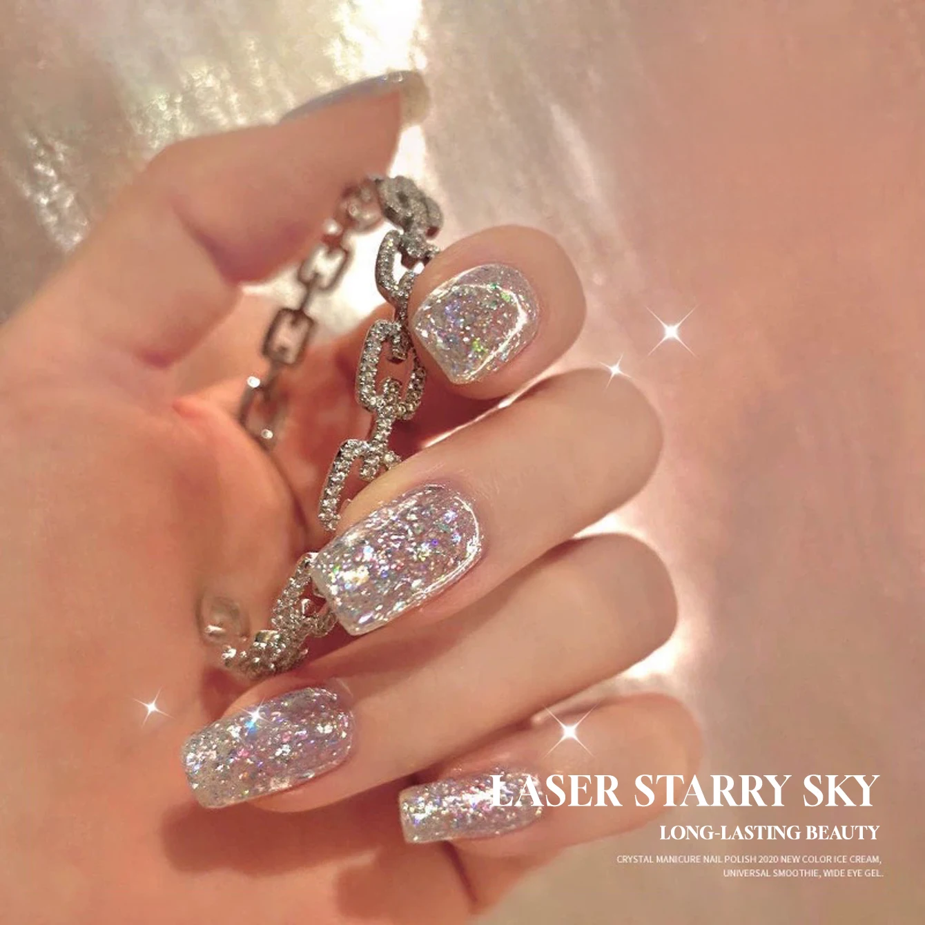 MIANEL 12ML 2026 Ice Internet Celebrity Crystal Crushed Diamond Gel Nail Polish Popular Super Flash White Glitter Nail Polish