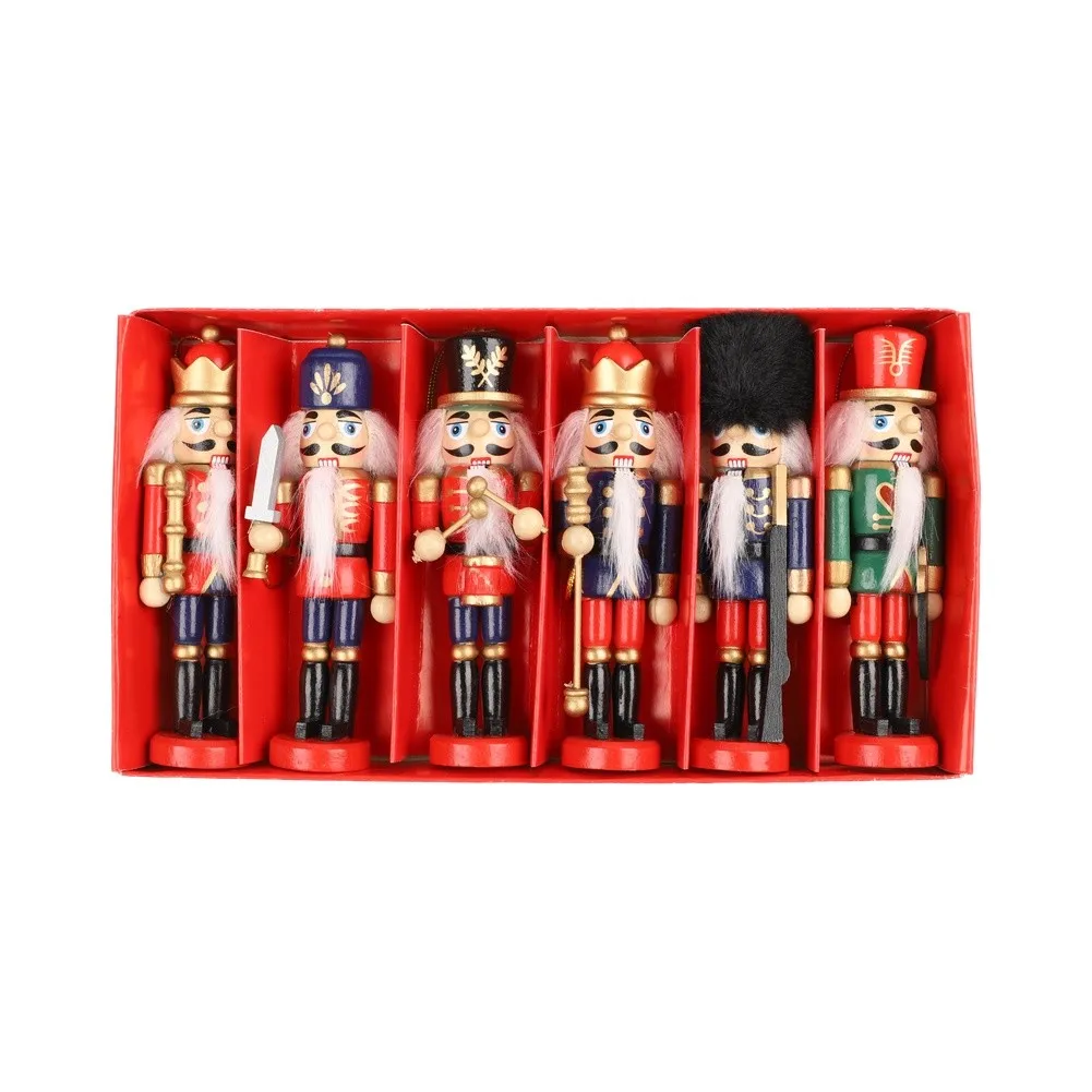 Tree Ornaments Wooden Nutcracker Christmas Tree Decor Handcrafted Holiday Conversation Piece Lightweight Ornament