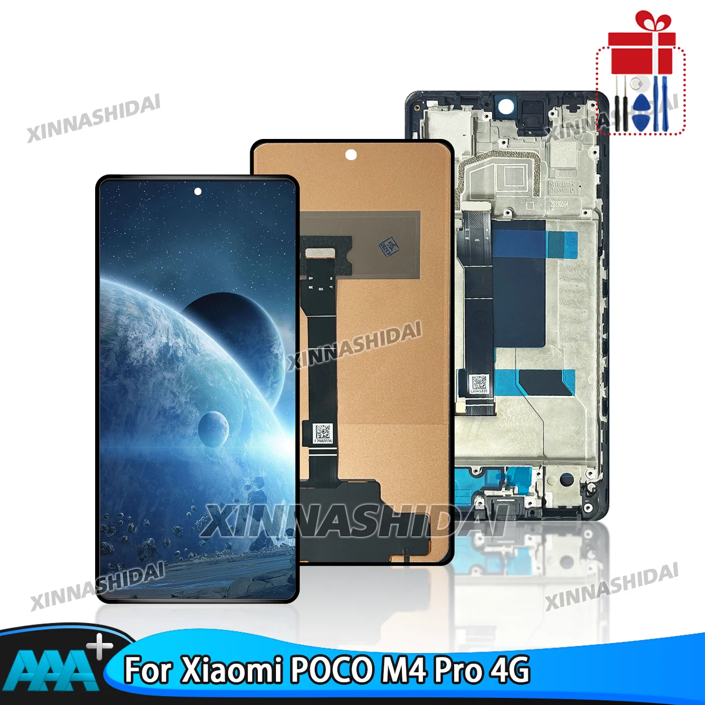 Super Quality LCD For Xiaomi POCO M4 Pro 4G LCD Display Touch Screen Digitizer + frame Assembly For Xiaomi POCO M4 Pro 4G LCD