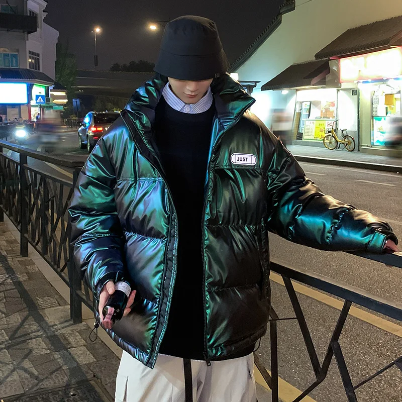 

Trendy Thiened Cotton Jaet for Men Winter New Sle Student Coat Loose Large Size Printed Korean Version Haome Polyest...