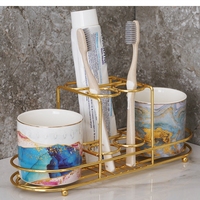 Couple toothbrush cup set household ceramic holder bathroom mouthwash products European style