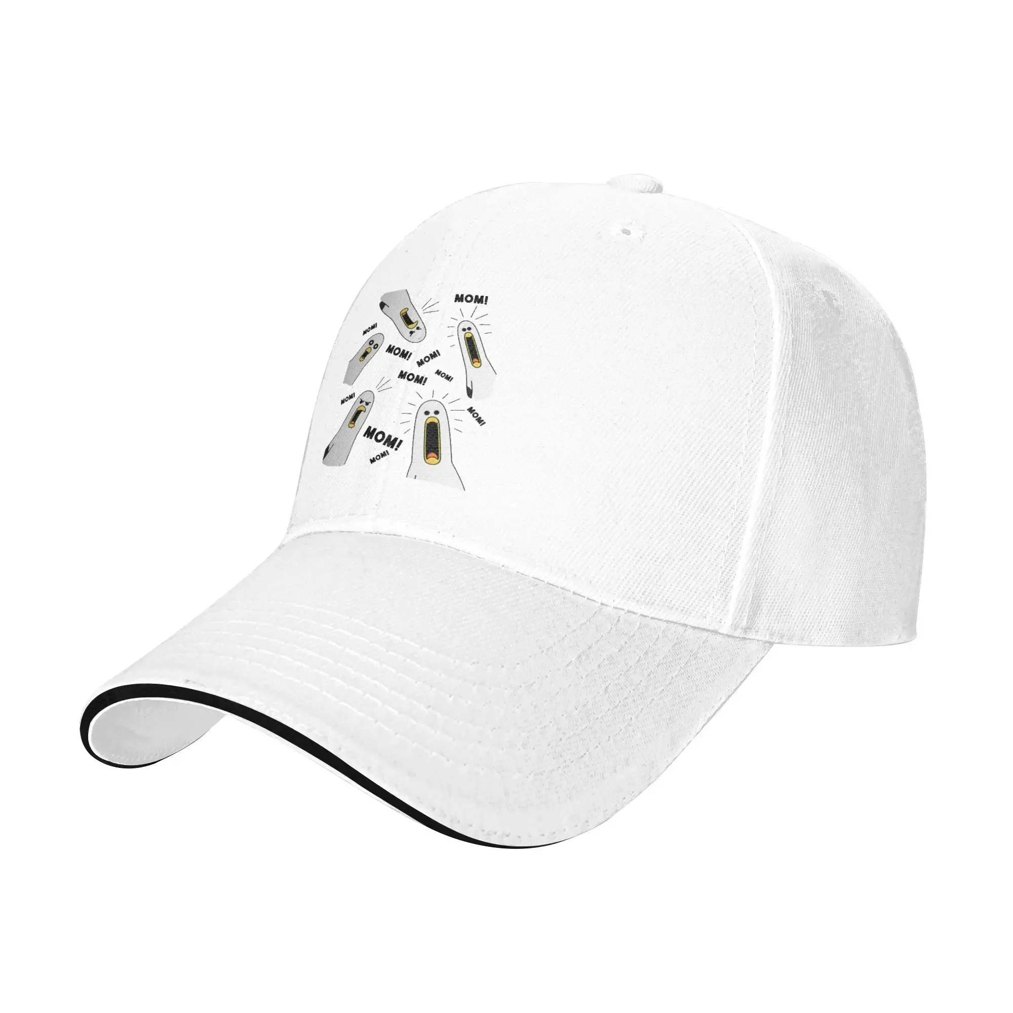 Funny Seagull Mom Ocean Life Bird Sandwich Baseball Caps Casual Washed Mother's Day Snapback Cap Outdoor Unstructured Soft Hats