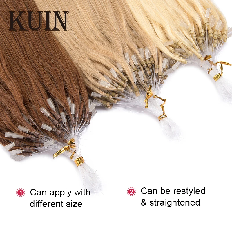 Straight Human Natural Hair Extensions Real Brazilian Remy Loop Ring Hair Extensions 40g/50g/set ring Hair