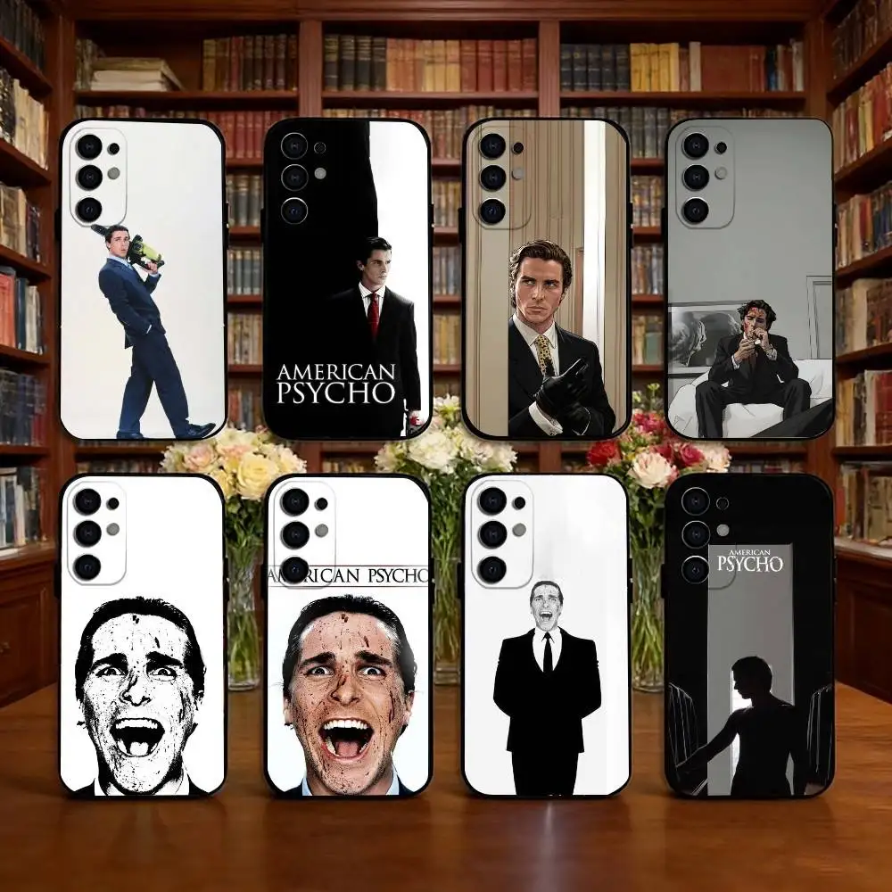 A-American P-Psycho Phone Case For Samsung S25,S24,S21,S22,S23,S30,Ultra,S20,Plus,Fe,Soft Silicone Black Cover