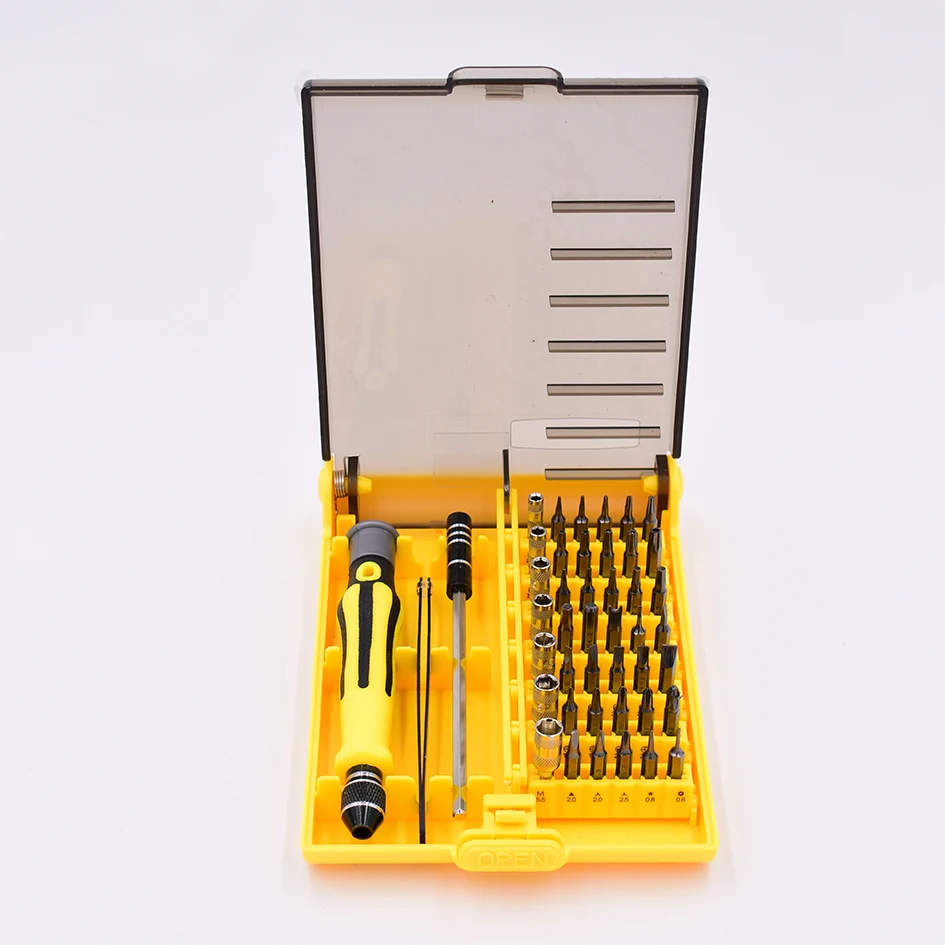 

CRV 45 в 1 Electron Torx Mini магнитная отвертка, набор инструментов, набор ручных инструментов, инструменты для ремонта открытия, телефона, 60 компл./лот