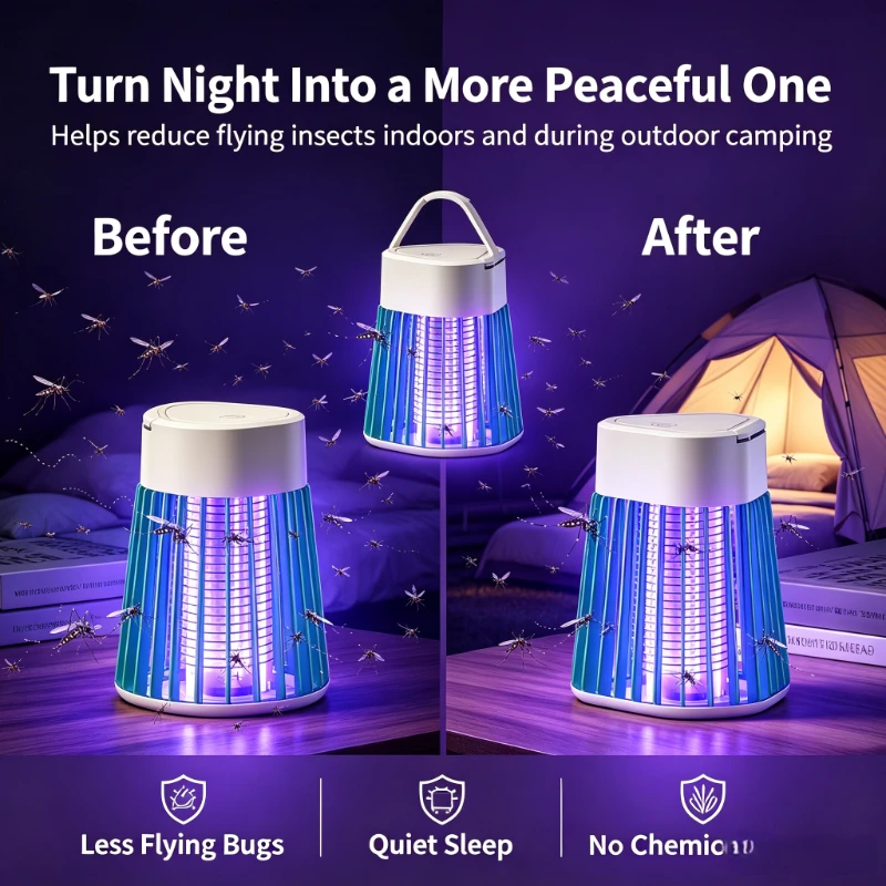 Portable Electric Bug Zapper U - Outdoor Camping Bug Zapper recension och pris