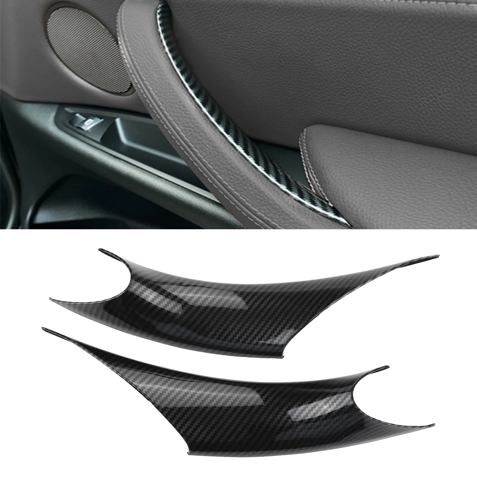 Inner Doors Panel Handle Bar Pull Carrier Trim Cover for BMW 3 4 Series F30 F35 Car Front Rear Left Right Interior Door Handles