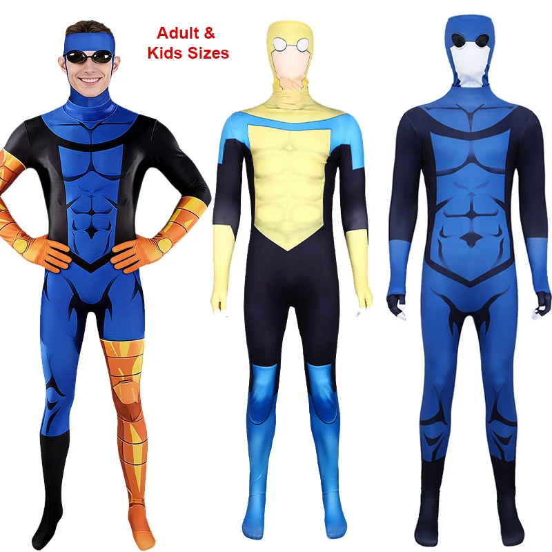 Costume de cosplay Invincible Mark Grayson combinaison Zentai imprimé 3D pour adultes et enfants costume de super-héros pour Halloween carnaval Comic Con et anniversaire