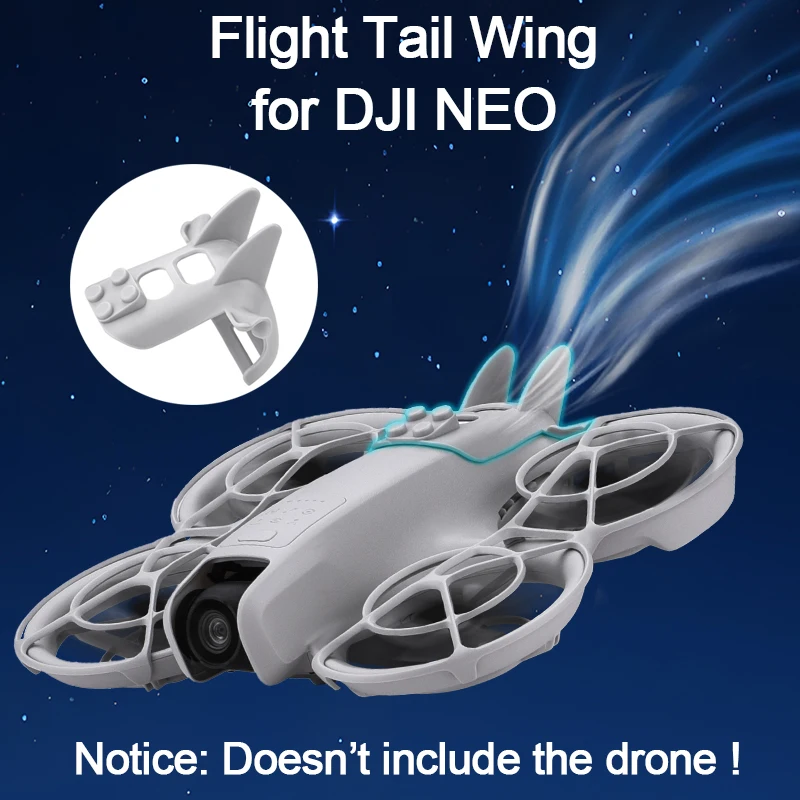 Wtohoby Flight Tail Wing for DJI NEO Drone Light Weight 4.1g and Improving Flight Stability Decorative Camera Drone Accessories