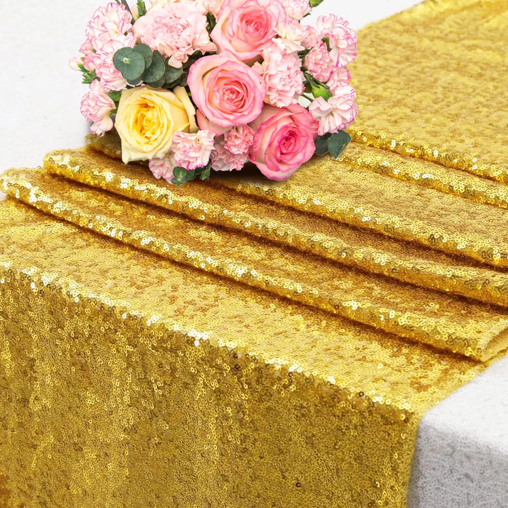 

2 шт. прямоугольных скатертей с блестками и пайетками 11,8x47,2 дюйма, декоративные скатерти с пайетками для украшения дня рождения, свадьбы, вечеринки