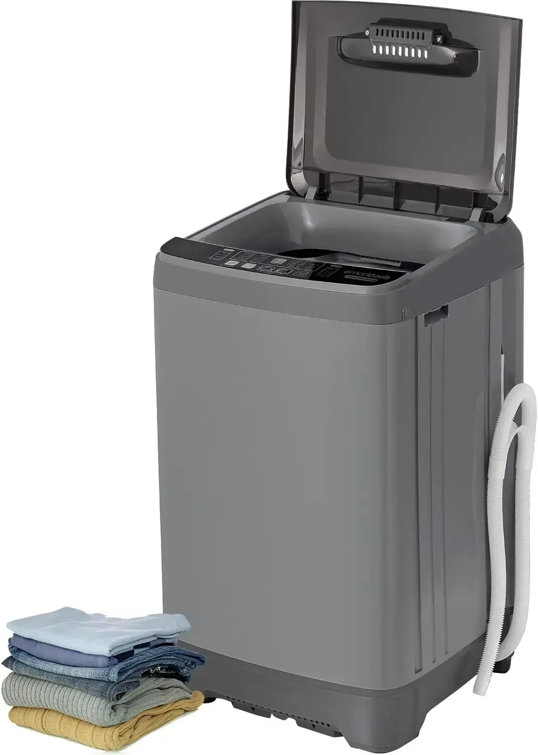 

Deco Home Fully Automatic Portable Washing Machine, 1.8 cu. ft., 16lb Capacity, 10 Smart Cleaning Programs, Water Inlet and