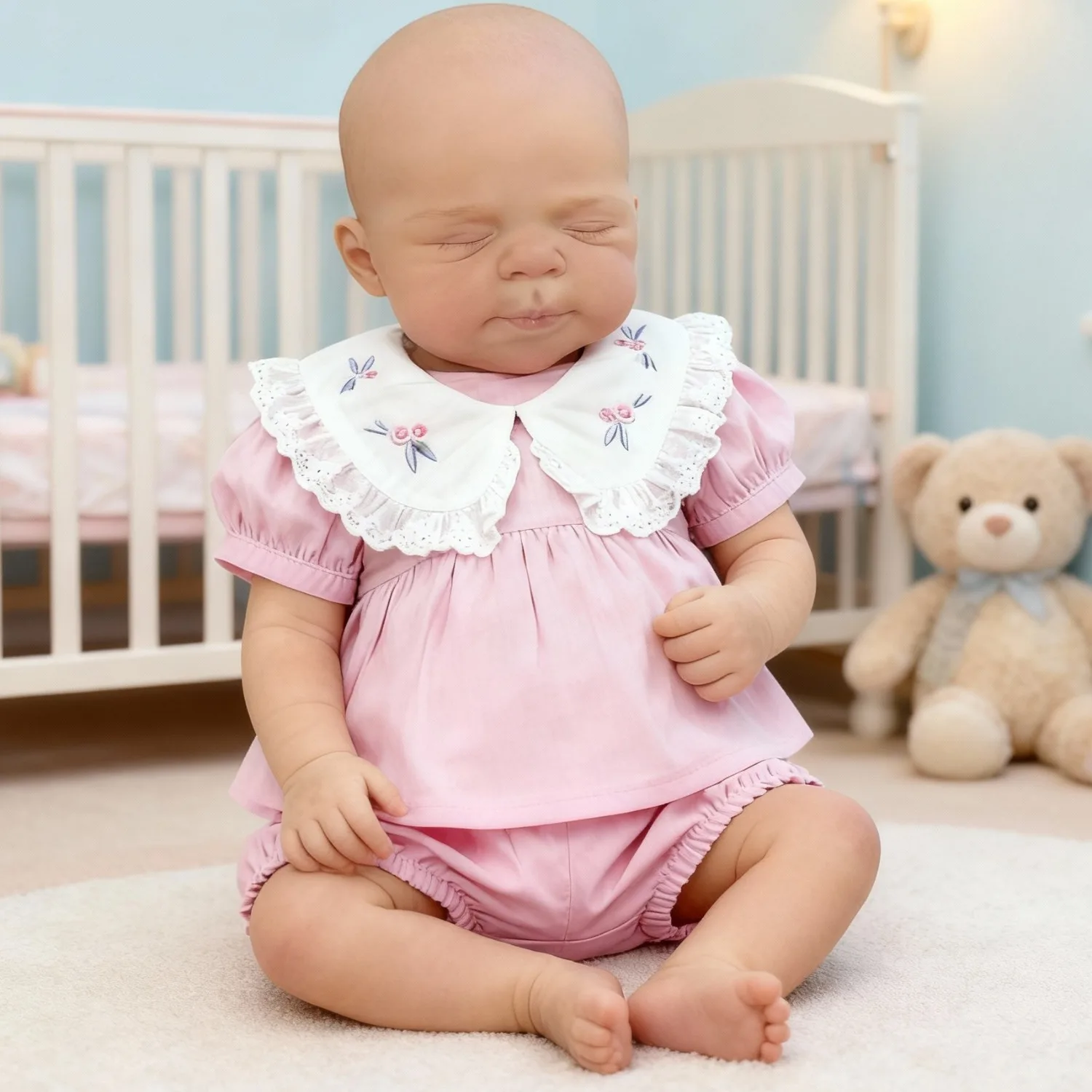 Aizwa1 Full Silicone Pascale Bebe Reborn Doll 18 Inch Handmade Lifelike Newborn Baby Girl For Birthday Gifts