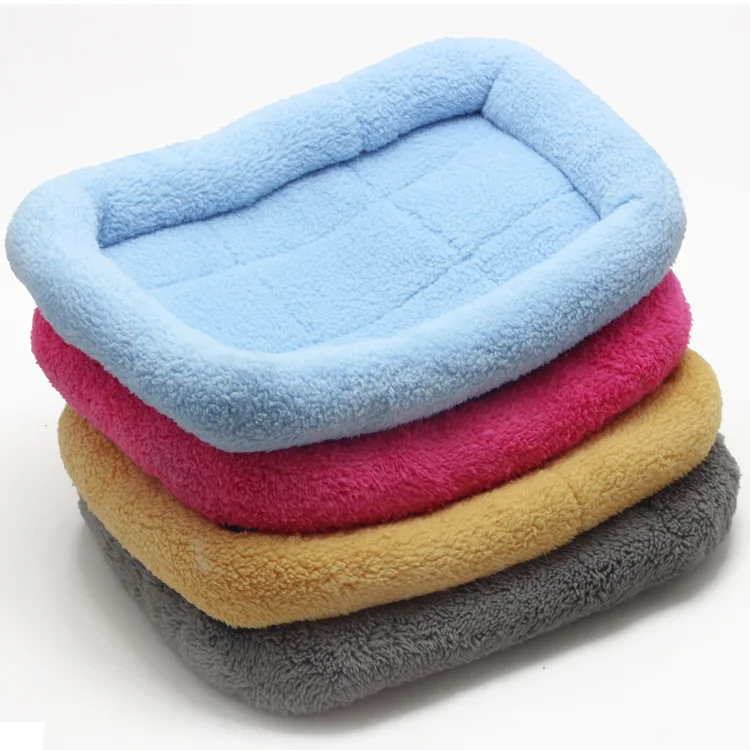 Soft Plush Square Dog Bed Mat Beds for Dogs Cat Small Medium Large Pet Sleep Calming Pad Cat Dog Bed Cushion Pet Supplies bed