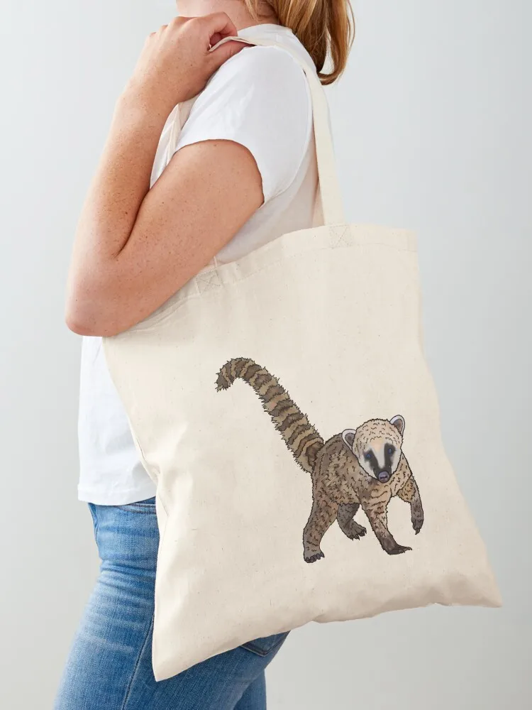 

Сумка-тоут Coati, отличная сумка, многоразовая сумка для покупок, подарочные сумки из холщовой ткани для женщин