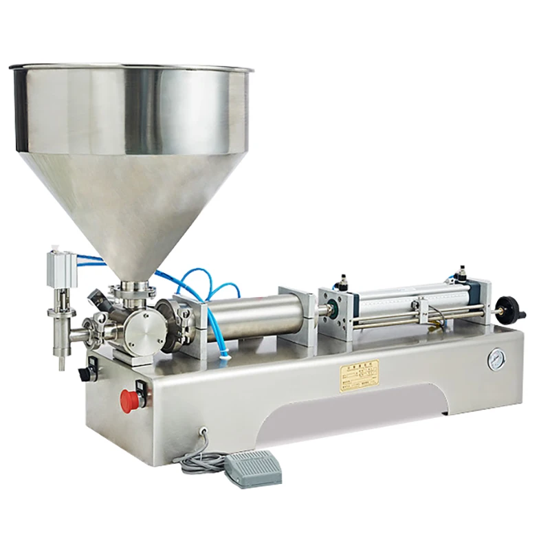Semi Automatic Filling Machine Manual Paste Filling Machine with Hopper Small Bottle Filler for Manufacturer