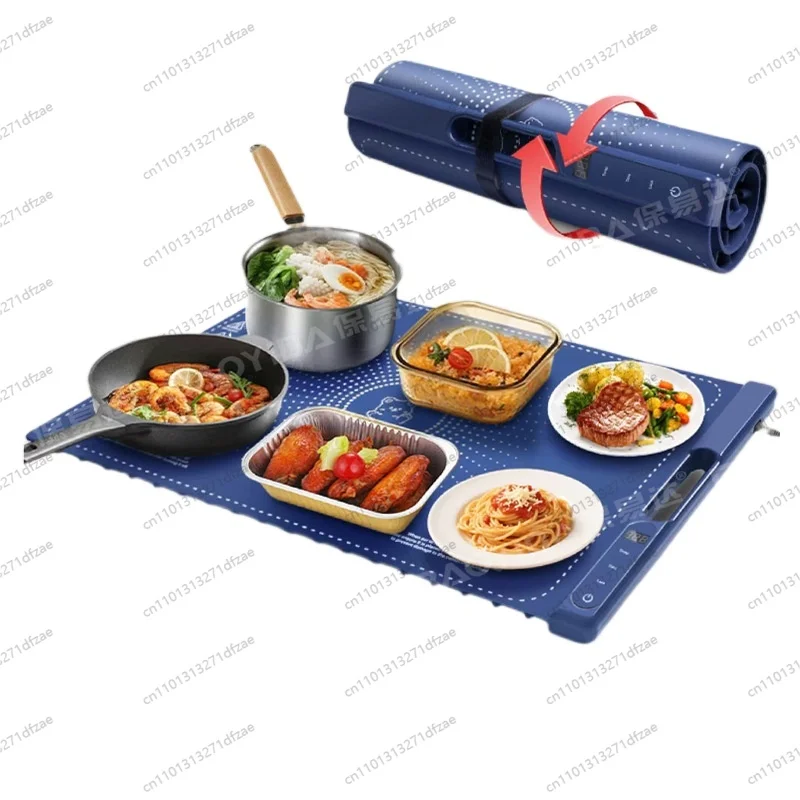 

CF DKT01 Foldable Silicon Food Heating Tray Electric Flexible Food Heating Pad Roll Up Buffet Hot Plate Heating Pad