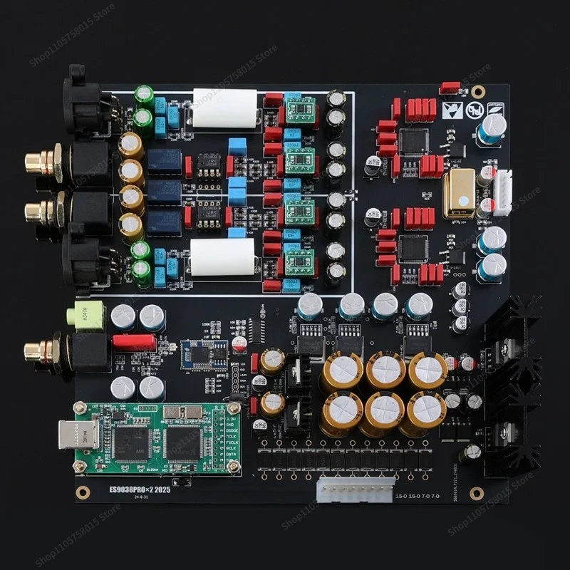For Dual Core ES9038PRO Decoding Board DAC Board Supports DSD Decoding 384K Lossless Fiber Coaxial Decoder