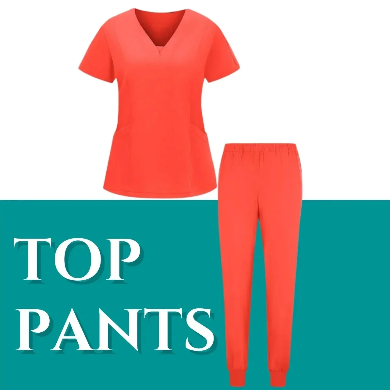 Atacado casual manga curta com decote em v conjuntos retos roupas de trabalho de farmácia uniforme de enfermeira médica esfrega conjunto feminino uniformes de enfermagem