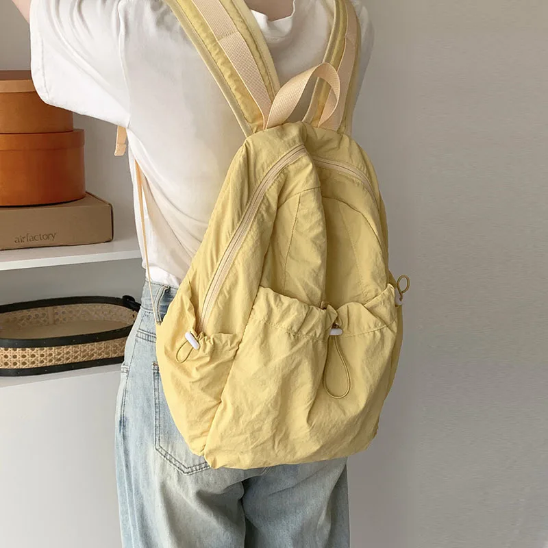 Korean Version of The New Ins Large-capacity Nylon Backpack, Light Leisure Commuter Backpack, Harajufeng Student Schoolbag