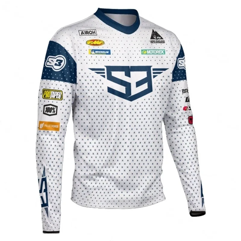

S3 Cycling Motorcycle Printed Quick Drying T-shirt, Racing Clothing, Downhill Off-road Motorcycle MTB Shirt, Outdoor Sportswear